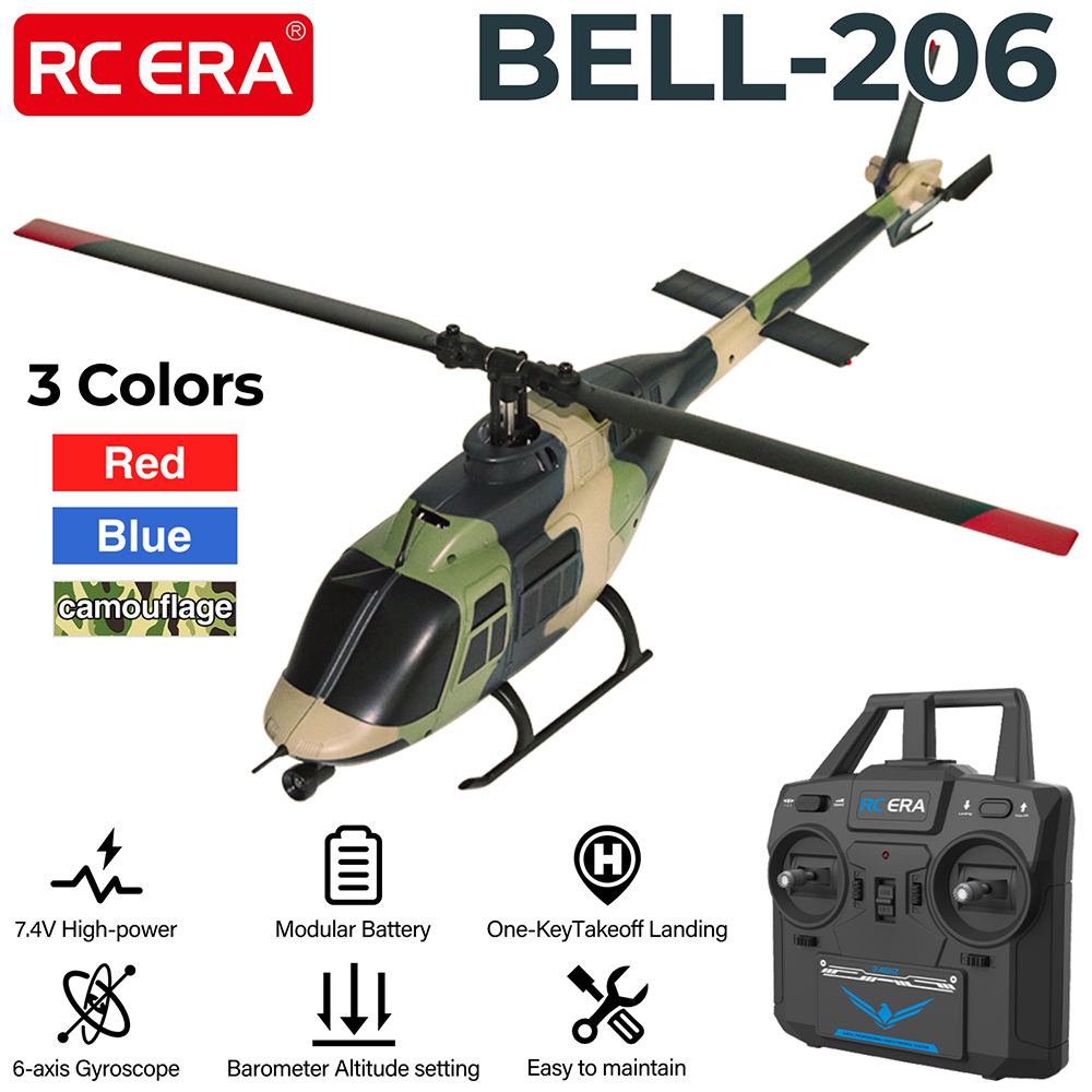 Rc Helicopter Large - RC ERA RC Elicottero 1:33 Bell-206