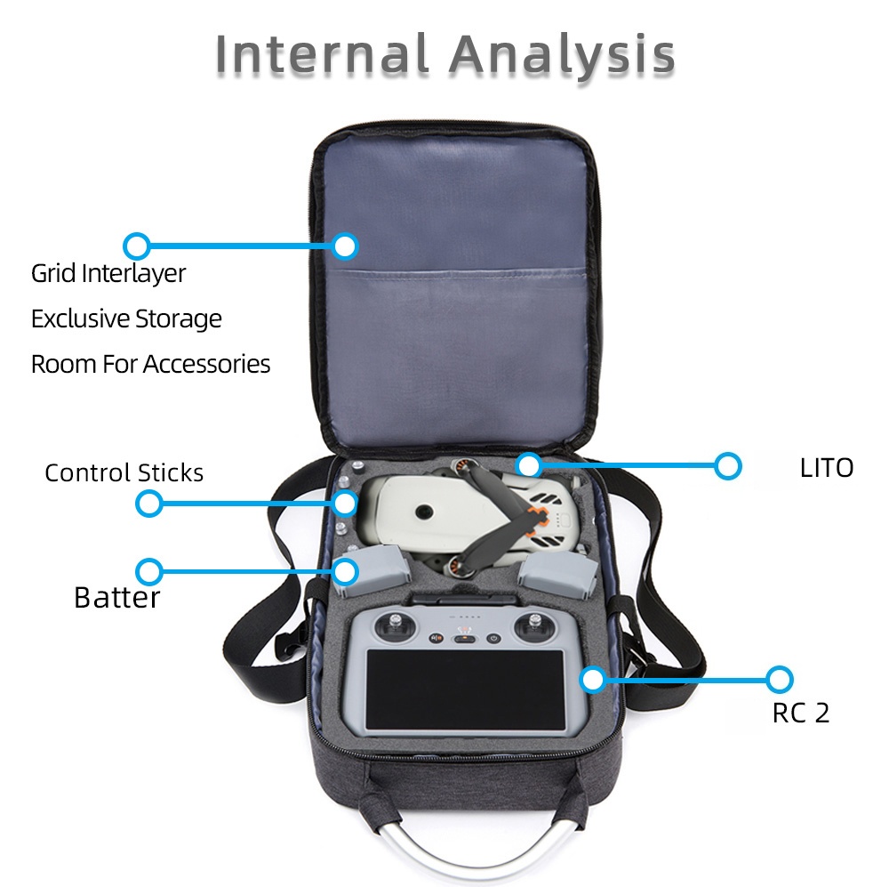 Rc Helicopter Bag - Borsa protettiva per DJI Lito X1/